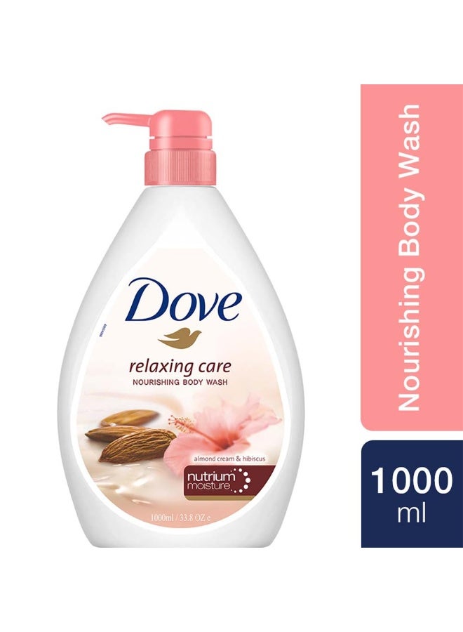 Dove Relaxing Almond Cream Body Wash with Hibiscus for Smooth Skin, Soft & Sweet Scent 1000ml - Image 2
